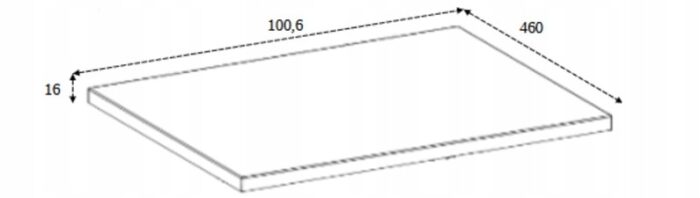 FLOW 100 cm dąb orzech blat łazienkowy pod umywalkę