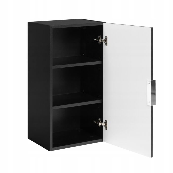 FLOW 68 cm czarny półsłupek łazienkowy wiszący frezowany