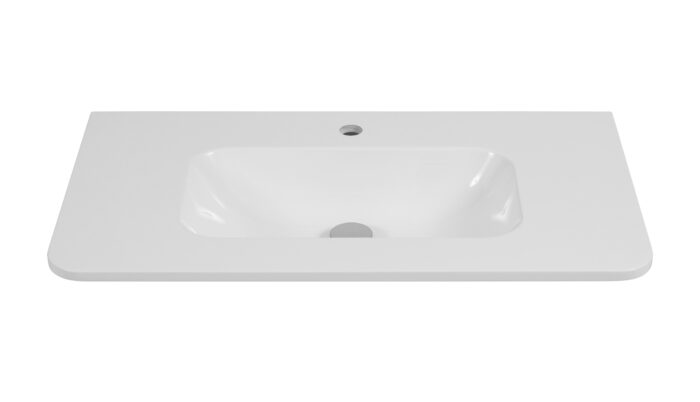 LINEA 60 cm biała umywalka z konglomeratu prostokątna