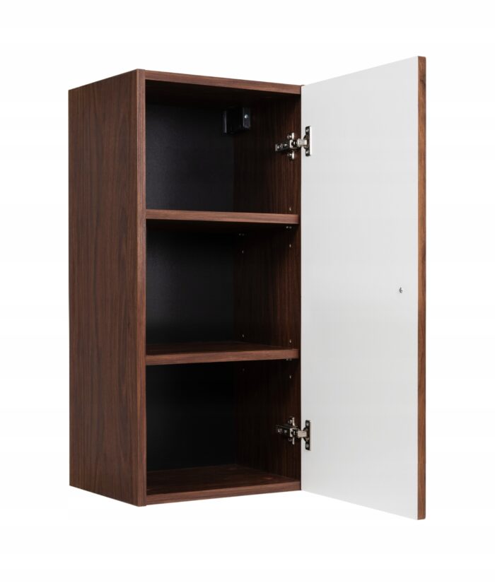 BELLO 68 cm dąb orzech półsłupek łazienkowy wiszący ryflowany