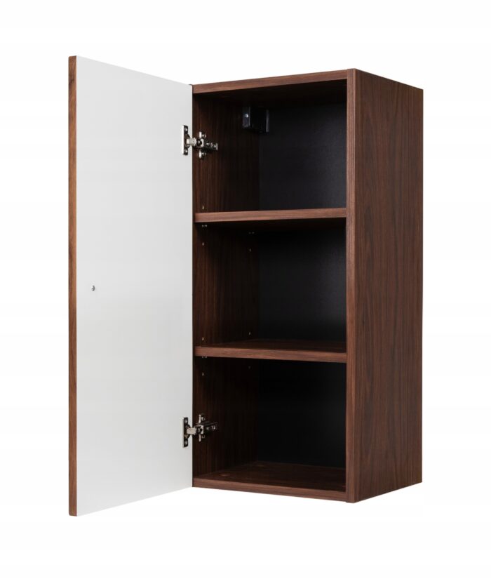 BELLO 68 cm dąb orzech półsłupek łazienkowy wiszący ryflowany