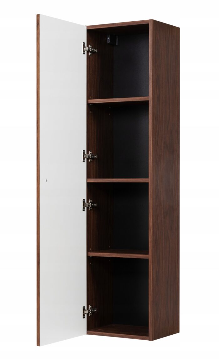 BELLO 136 cm dąb orzech słupek łazienkowy wiszący ryflowany