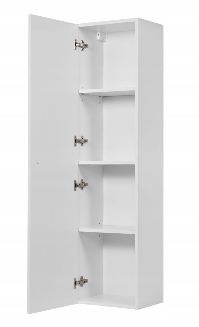 BELLO 136 cm biały słupek łazienkowy wiszący ryflowany