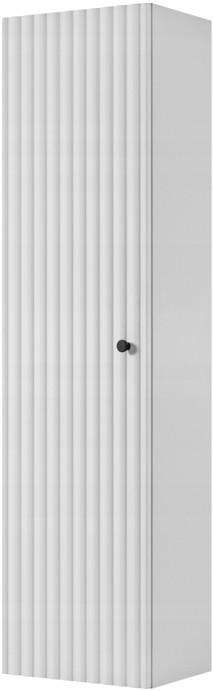 BELLO 136 cm biały słupek łazienkowy wiszący ryflowany