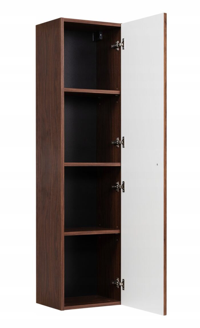 BELLO 136 cm dąb orzech słupek łazienkowy wiszący ryflowany