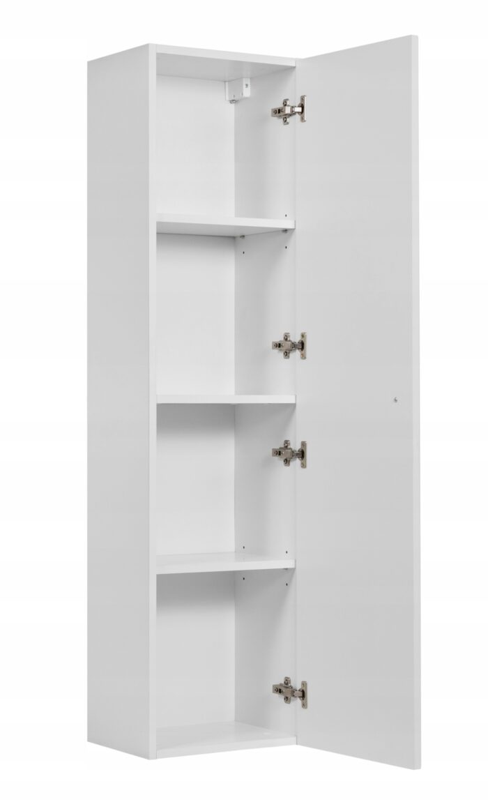 BELLO 136 cm biały słupek łazienkowy wiszący ryflowany