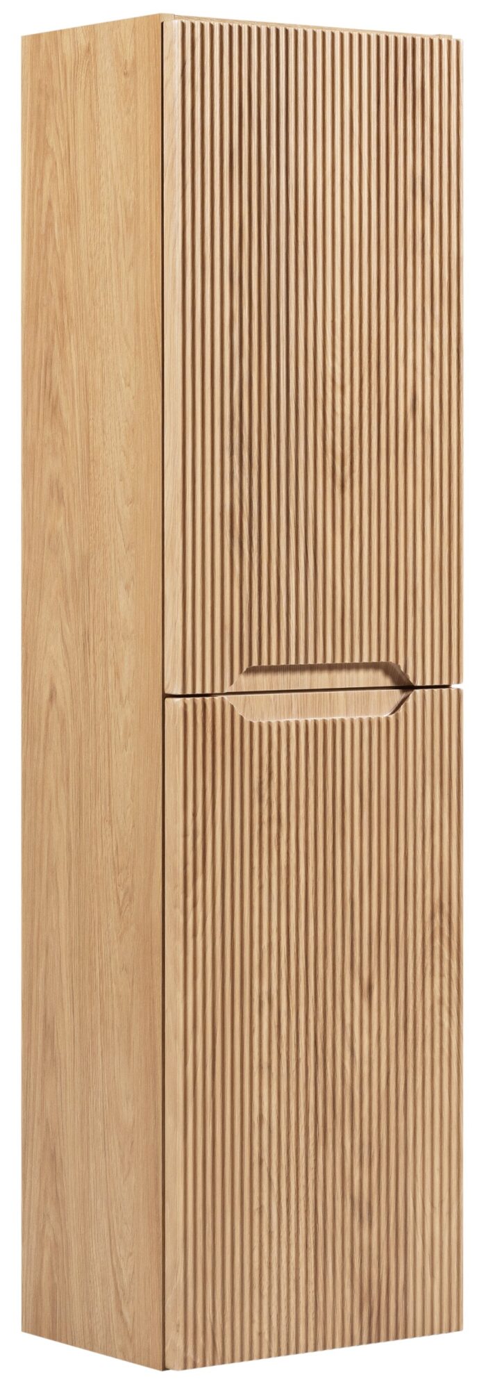NOVO 130 cm hikora słupek łazienkowy wiszący ryflowany 3 półki cichy domyk