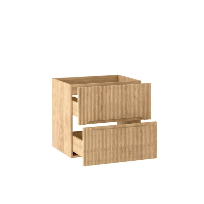 NOVO 120 cm hikora szafka łazienkowa wisząca ryflowana 4 szuflady MDF