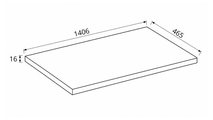 LUNA/NOVO 140 cm orzech Warmia blat do szafki łazienkowej