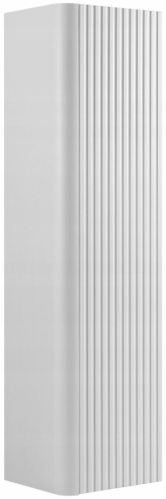 LINEA 35 cm biały słupek łazienkowy 136 cm wiszący ryflowany Push to Open