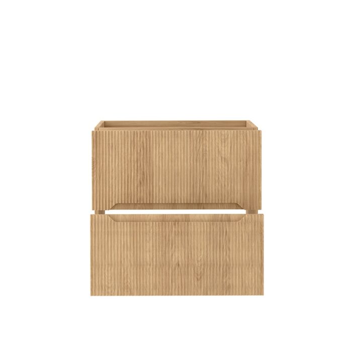 NOVO 120 cm hikora szafka łazienkowa z blatem ryflowana 4 szuflady MDF