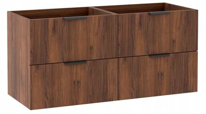 LUNA 120 cm orzech Warmia szafka łazienkowa wisząca 4 szuflady 60+60