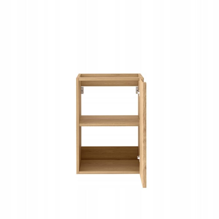 NOVO 40 cm hikora szafka łazienkowa wisząca ryflowana z półką cichy domyk