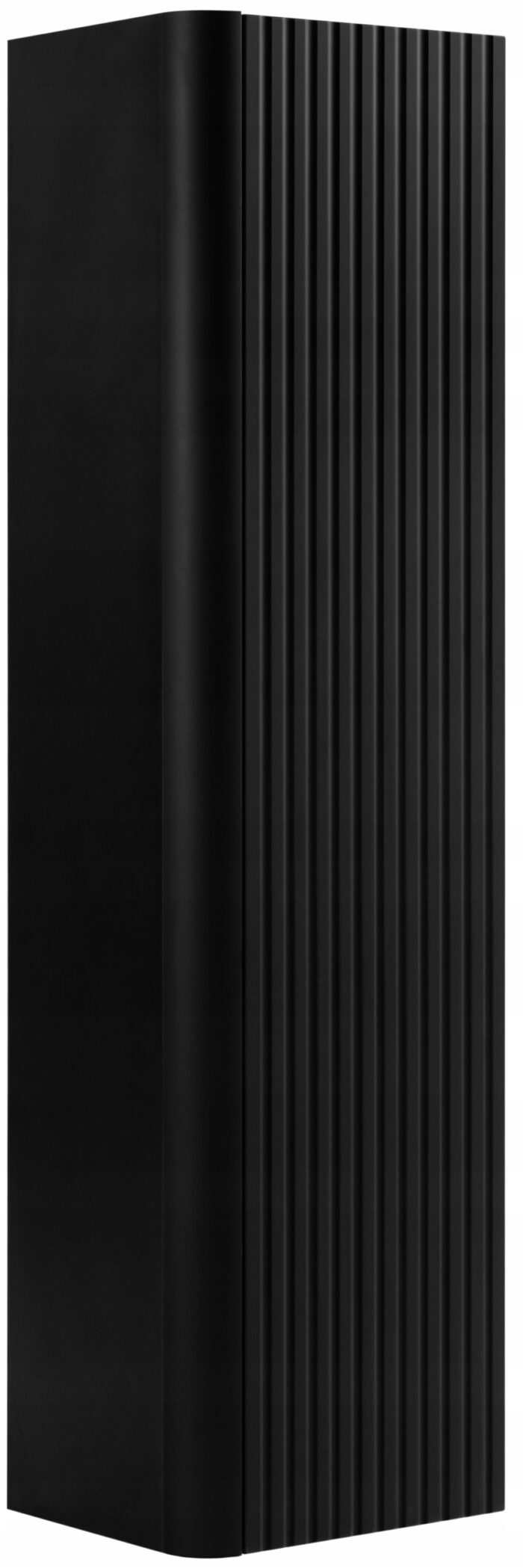 LINEA 35 cm czarny słupek łazienkowy 136 cm wiszący ryflowany Push to Openn