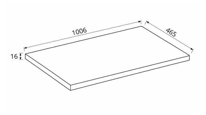 NOVO 100 cm hikora szafka łazienkowa z blatem koszem na pranie ryflowana MDF