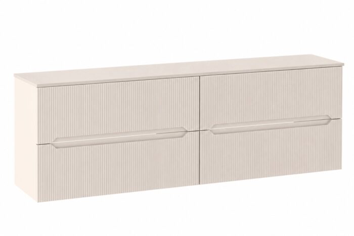NOVO 120 cm kaszmir szafka łazienkowa z blatem wisząca 4 szuflady