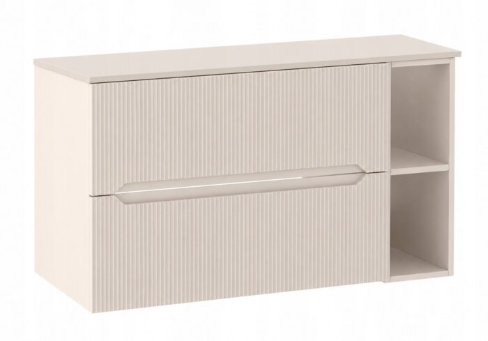 NOVO 100 cm kaszmir szafka łazienkowa z blatem 2 szuflady regał 20 cm