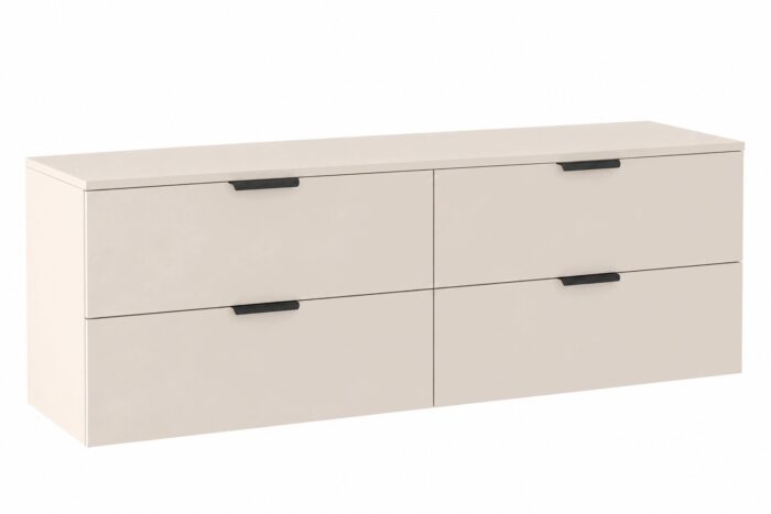LUNA 160 cm Kaszmir szafka łazienkowa z blatem 4 szuflady Soft Close
