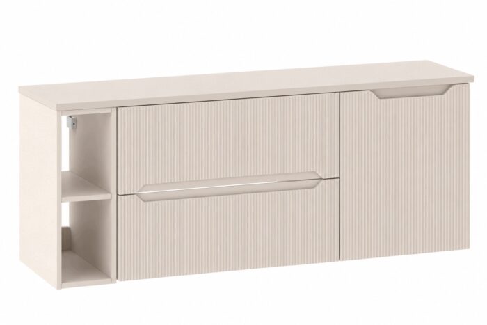 NOVO 120 cm kaszmir szafka łazienkowa z blatem 2 szuflady regał 20 cm