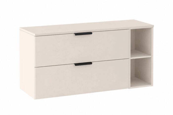 LUNA 100 cm Kaszmir szafka łazienkowa z blatem regałem 20 cm 2 szuflady